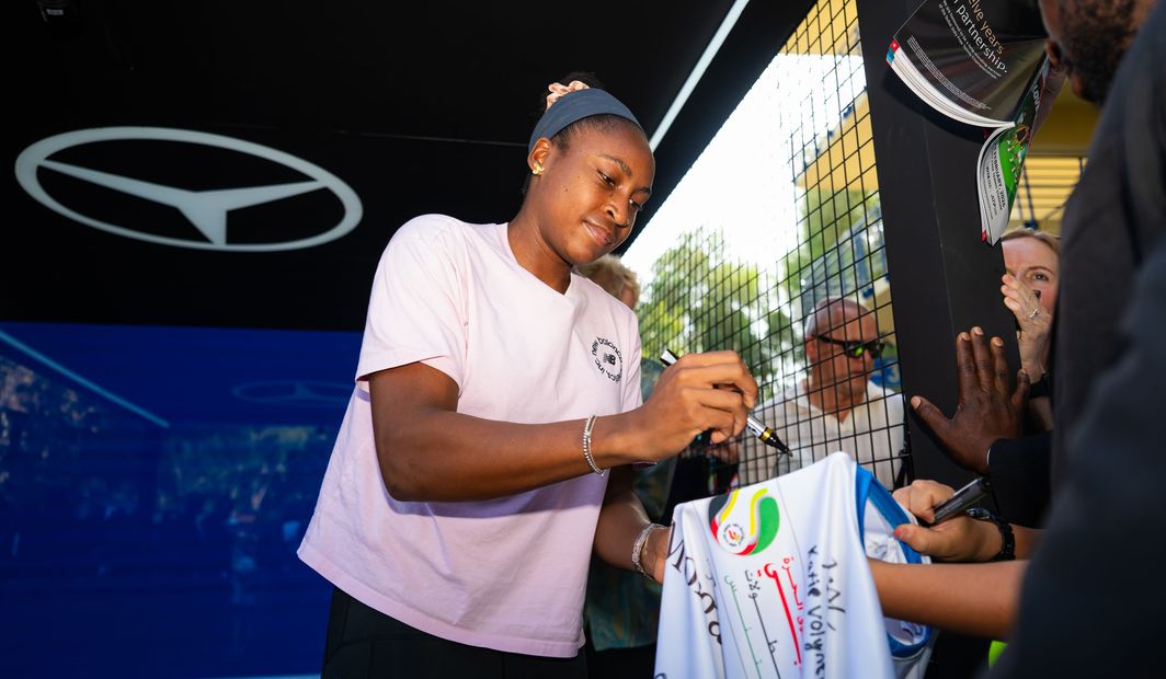 Coco Gauff Mercedes Benz Dubai 2