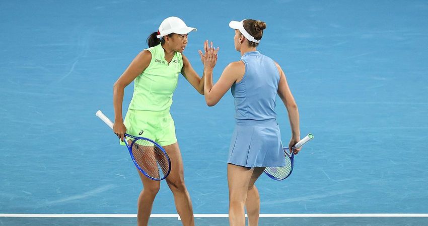 Zhang Shuai and Elise Mertens, Australian Open 2026